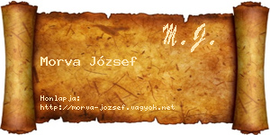 Morva József névjegykártya