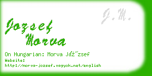 jozsef morva business card